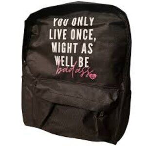 New - Flex It Pink brand You Only Live Once Backpack